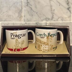Starbucks Prague Czech Republic demitasse mugs - BNIB